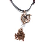 Mariana Necklace Pendant Blacks & Clear Swarovski Crystals & Pyrite Mineral Africa Coll. - Image 3