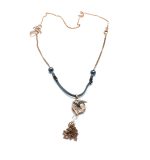 Mariana Necklace Pendant Blacks & Clear Swarovski Crystals & Pyrite Mineral Africa Coll. - Image 2
