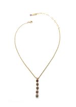 Mariana Necklace Pendant Linear Drop Lilac Shadow Austrian Crystal My Treasures Coll. - Image 2