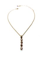 Mariana Necklace Pendant Linear Drop Lilac Shadow Austrian Crystal My Treasures Coll. - Image 3