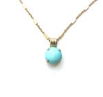 Mariana Necklace Pendant Adorable Round Howlite Chinese Turquoise My Treasures Coll.