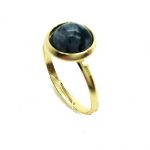 Mariana Ring Exquisite Round Snowflake Obsidian Mineral My Treasures Coll. - Image 2