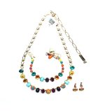 Mariana Jewelry Set Bundle Earrings Studs Necklace & Bracelet Masai Africa Coll. - Image 2
