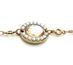 Bracelet By Mariana Woman Elegant Golden and Clear Swarovski Crystals - Image 2