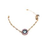 Bracelet By Mariana Madagascar Africa Coll. Fashionable Light Rose & Silver Night Austrian Crystals - Image 3