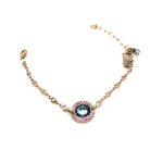Bracelet By Mariana Madagascar Africa Coll. Fashionable Light Rose & Silver Night Austrian Crystals - Image 2