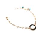 Mariana Bracelet Alluring White Shell Mineral & Jet Swarovski Crystals Zanzibar Africa Coll. - Image 2