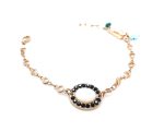 Mariana Bracelet Alluring White Shell Mineral & Jet Swarovski Crystals Zanzibar Africa Coll.