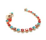 Mariana Bracelet Sassy Blues & Oranges Swarovski Crystals Serengetti Africa Coll.