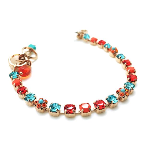 Mariana Bracelet Sassy Blues & Oranges Swarovski Crystals Serengetti Africa Coll.