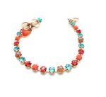 Mariana Bracelet Sassy Blues & Oranges Swarovski Crystals Serengetti Africa Coll. - Image 3