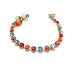 Mariana Bracelet Sassy Blues & Oranges Swarovski Crystals Serengetti Africa Coll. - Image 2