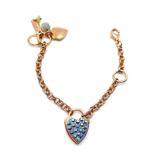 Mariana Bracelet Heart Locket Glitzy Aurora Boreale Austrian Crystal My Treasures Coll.