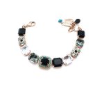 Mariana Bracelet Elegant Turq Mineral, Black & Clear Swarovski Crystals Africa Coll. - Image 2