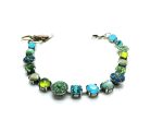 Mariana Bracelet Turq Mineral, Greens & Blues Swarovski Crystals Cocktail Hour Coll.