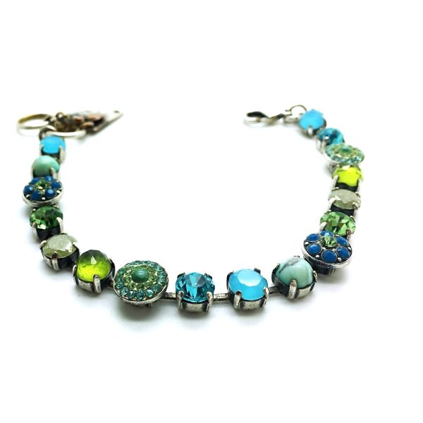 Mariana Bracelet Turq Mineral, Greens & Blues Swarovski Crystals Cocktail Hour Coll.
