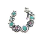 Mariana Bracelet Gorgeous Pacific Opal & Clear Swarovski Crystals Cocktail Hour Coll.