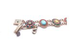 Mariana Bracelet Timeless Treasure Turq Mineral & Multi Color Swarovski Crystals Africa Coll. - Image 2