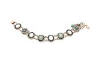 Mariana Bracelet Gorgeous Shell & Turq Minerals with Blacks Swarovski Crystals Africa Coll.