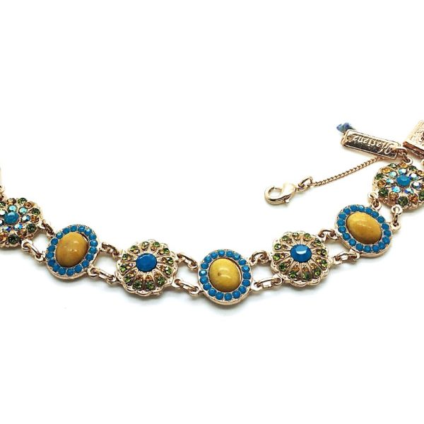 Mariana Bracelet Classy Jasper Mineral & Blues Swarovski Crystals East Meets West Coll.