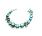 Mariana Bracelet Gorgeous Turquoise Mineral & Greens Swarovski Crystals Caribbean Life Coll. - Image 2