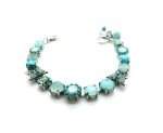Mariana Bracelet Gorgeous Turquoise Mineral & Greens Swarovski Crystals Caribbean Life Coll.