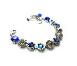 Bracelet By Mariana Woman Stylish Sapphire and Smoked Topaz Swarovski Crystals - Image 2