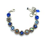 Bracelet By Mariana Woman Stylish Sapphire and Smoked Topaz Swarovski Crystals