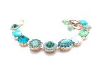 Mariana Bracelet Lovely Turquoise Mineral & Greens Swarovski Crystals Congo Africa Coll. - Image 2