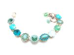 Mariana Bracelet Lovely Turquoise Mineral & Greens Swarovski Crystals Congo Africa Coll. - Image 3