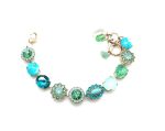 Mariana Bracelet Lovely Turquoise Mineral & Greens Swarovski Crystals Congo Africa Coll.