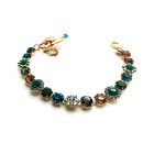 Bracelet By Mariana Dancing the Night Away Coll. Exquisite Green & Amber Swarovski Crystals - Image 3
