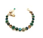 Bracelet By Mariana Dancing the Night Away Coll. Exquisite Green & Amber Swarovski Crystals - Image 2