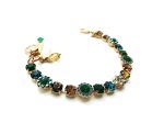 Bracelet By Mariana Dancing the Night Away Coll. Exquisite Green & Amber Swarovski Crystals
