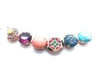 Mariana Bracelet Turquoise Mineral & Multi Color Swarovski Crystals Masai Africa Coll. - Image 3
