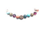 Mariana Bracelet Turquoise Mineral & Multi Color Swarovski Crystals Masai Africa Coll. - Image 2