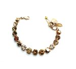 Bracelet By Mariana Woman Adorable Topaz and Golden Swarovski Crystals - Image 3