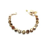 Bracelet By Mariana Woman Adorable Topaz and Golden Swarovski Crystals - Image 2