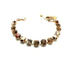 Bracelet By Mariana Woman Adorable Topaz and Golden Swarovski Crystals