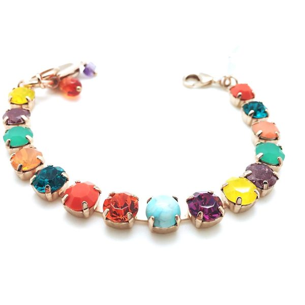 Mariana Bracelet Sparkling Turq Mineral & Multi Color Swarovski Crystals Africa Coll.