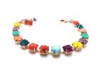 Mariana Bracelet Sparkling Turq Mineral & Multi Color Swarovski Crystals Africa Coll. - Image 2