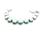 Bracelet By Mariana Woman Round Beaded Light Green Opal Swarovski Crystals - Image 3