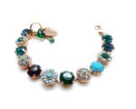 Bracelet By Mariana Woman Elegant Turquoise and Blue Zircon Swarovski Crystals - Image 3