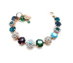 Bracelet By Mariana Woman Elegant Turquoise and Blue Zircon Swarovski Crystals - Image 2