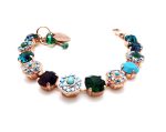 Bracelet By Mariana Woman Elegant Turquoise and Blue Zircon Swarovski Crystals
