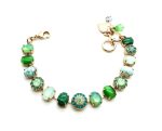 Bracelet By Mariana Woman Malachite Minerals and Opal Swarovski Crystals - Image 3