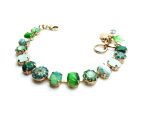 Bracelet By Mariana Woman Malachite Minerals and Opal Swarovski Crystals - Image 2