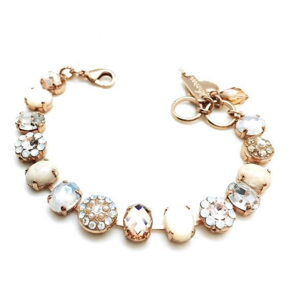 Mariana Bracelet Stunning Lt Peach, Clear & Whites Swarovski Crystals Kalahari Africa Coll.