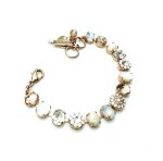 Mariana Bracelet Stunning Lt Peach, Clear & Whites Swarovski Crystals Kalahari Africa Coll. - Image 2