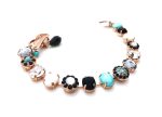 Mariana Bracelet Charming Turq, Shell Minerals & Black Swarovski Crystals Africa Coll.